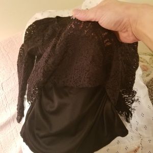 Black lace dressy top
